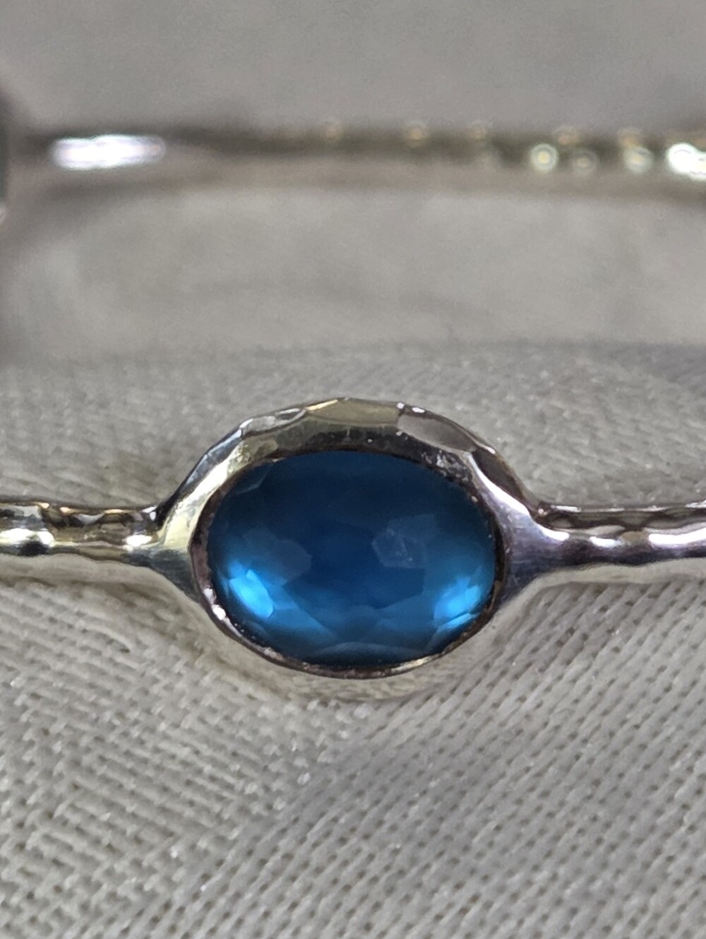 Ippolita Rock Candy 5 Stone Bangle Bracelet, Quartz, MOP, SS - Picture 10 of 14
